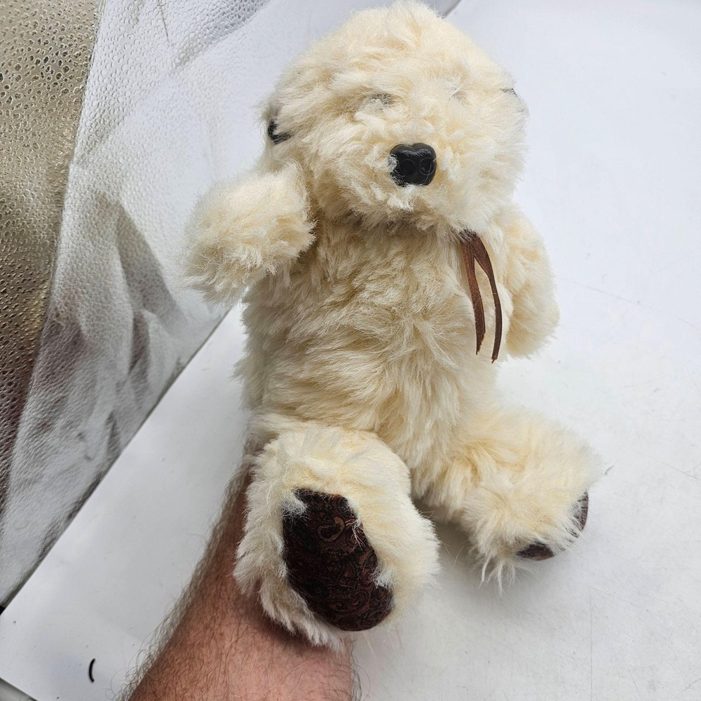 Teddy Bear Hand Puppet Plush Stuffed Animal Toy Small Beige Brown Soft Cute